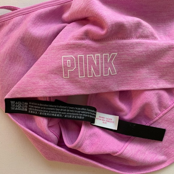 2 PINK Sports Bras Ultimate Victoria's Secret Black and Pink Sz S - Picture 7 of 15